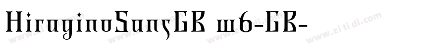 HiraginoSansGB w6-GB字体转换